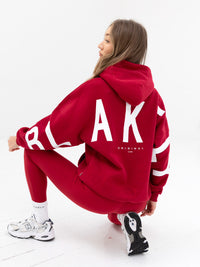 Isabel Oversized Hoodie - Cherry Red