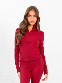 SculptForm Full Zip Jacket - Cherry Red