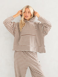 Sadie Stripe Hoodie - Tan Stripe