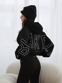 Borg Isabel Oversized Hoodie - Black