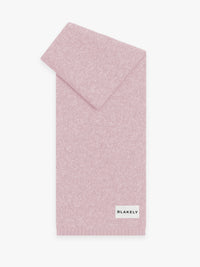 Label Knitted Scarf - Dusty Pink