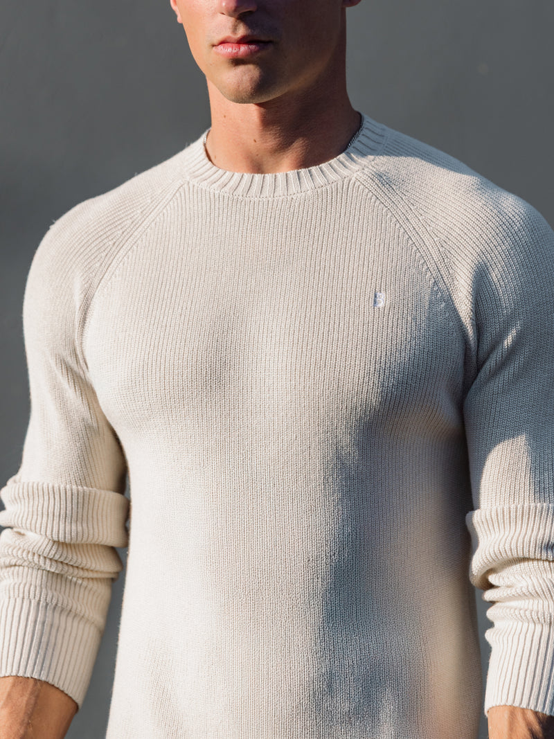 Olton Anchor Knit Sweater - Chalk