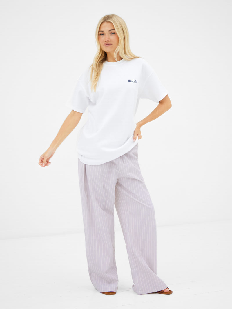 Connie Coconut Oversized T-Shirt - White