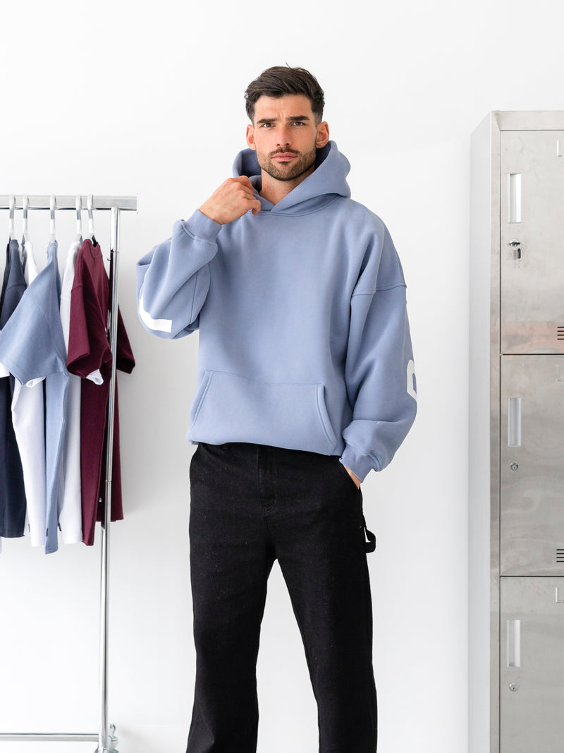 Idris Oversized Hoodie - Cloudy Blue