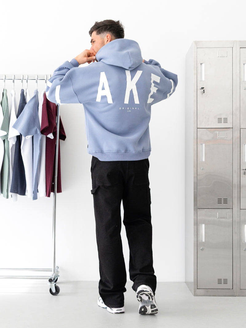 Idris Oversized Hoodie - Cloudy Blue