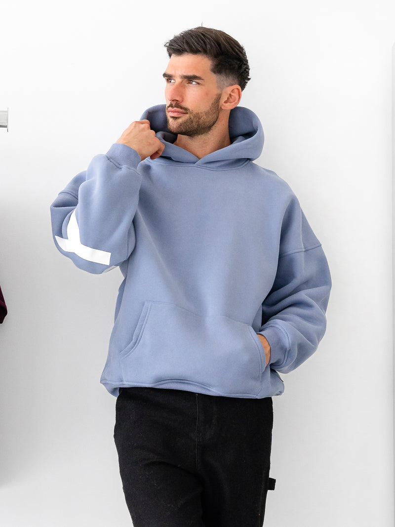 Idris Oversized Hoodie - Cloudy Blue