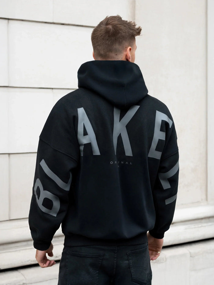 Tonal Idris Oversized Hoodie - Black