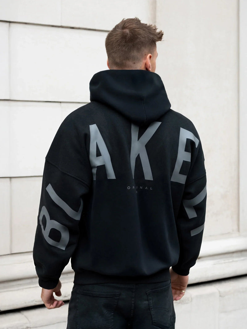 Tonal Idris Oversized Hoodie - Black