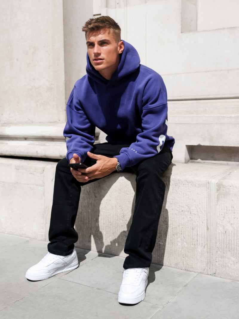 Idris Oversized Hoodie - Bold Purple