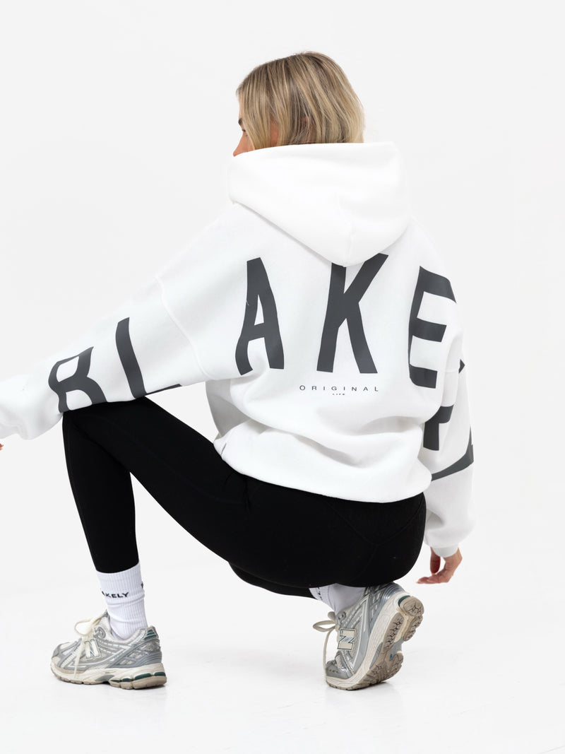 Isabel Oversized Hoodie - Flat White & Graphite