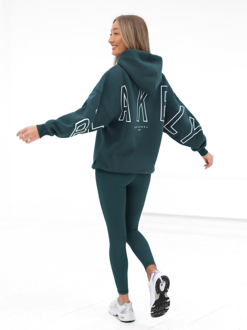 Outline Isabel Oversized Hoodie - Teal Green