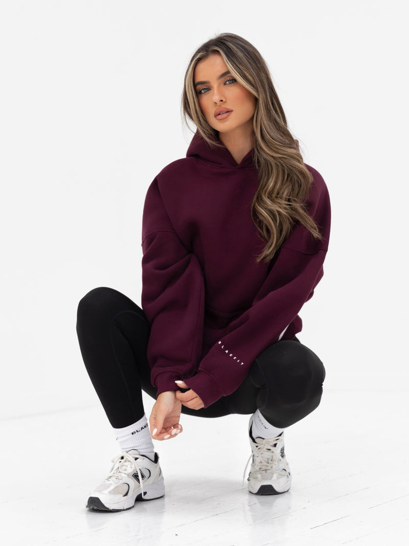 Isabel Oversized Hoodie - Dark Cherry