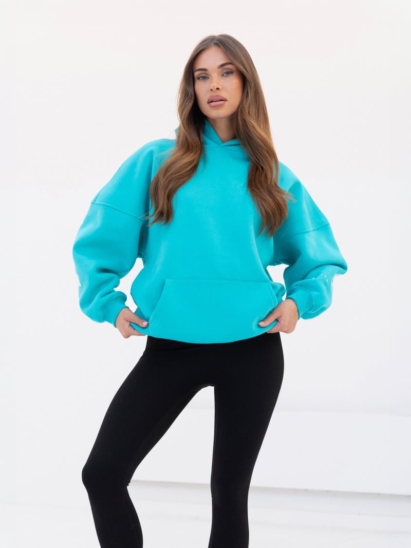 Isabel Oversized Hoodie - Aqua