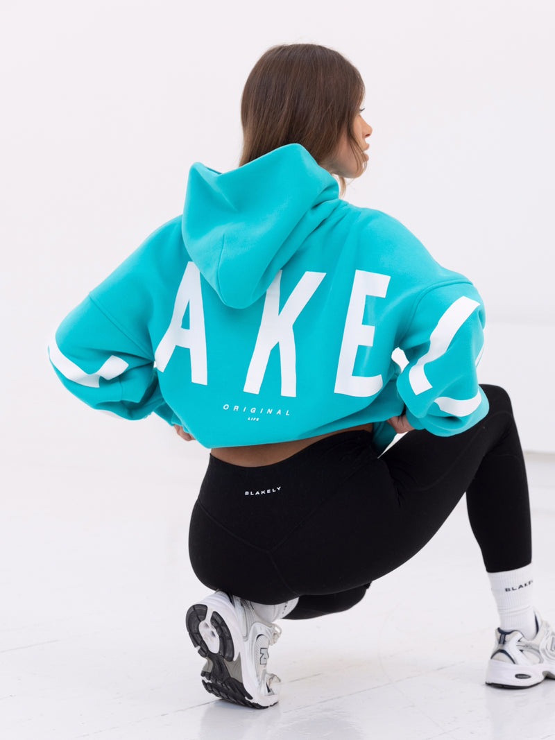 Isabel Oversized Hoodie - Aqua