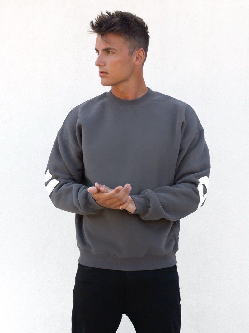 Idris Oversized Sweater - Charcoal