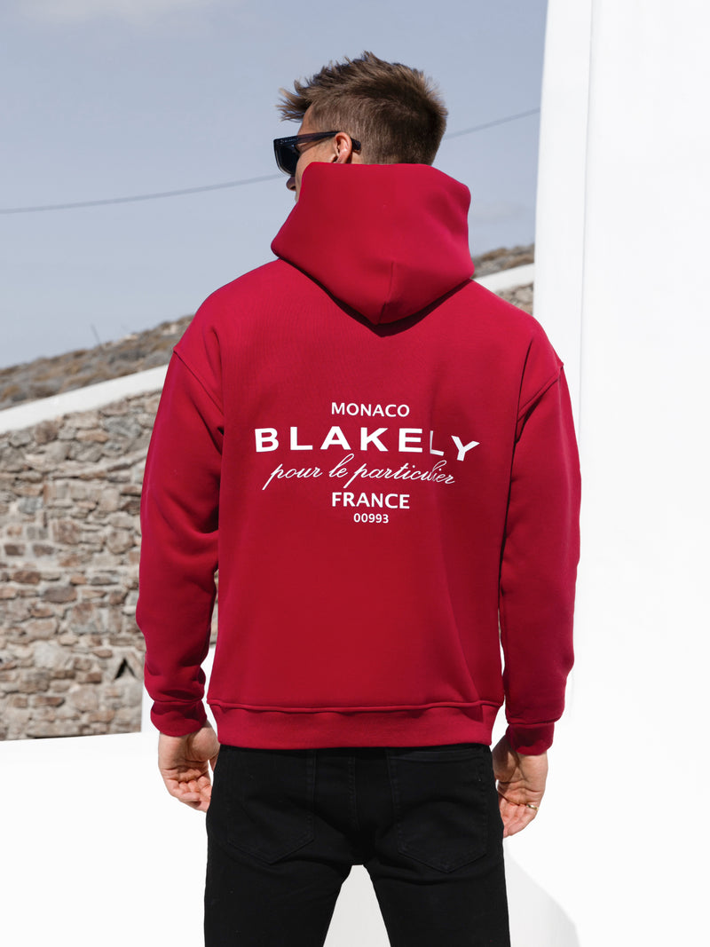 Monaco Relaxed Hoodie - Red