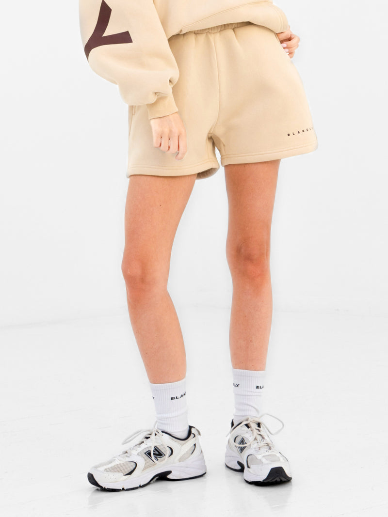 Isabel Jogger Shorts - Light Tan