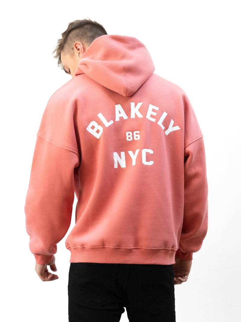 NYC Relaxed Hoodie - Coral