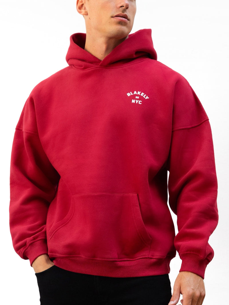 NYC Relaxed Hoodie - Red
