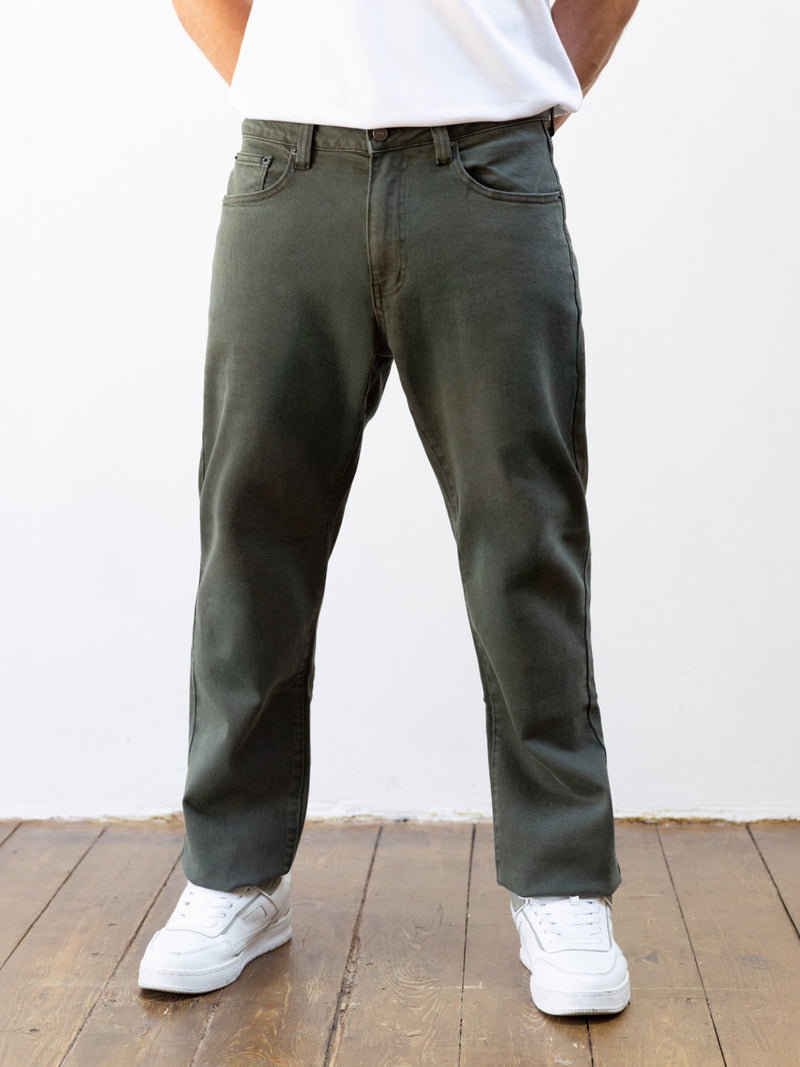 Vol.15 Loose Fitting Jeans - Khaki