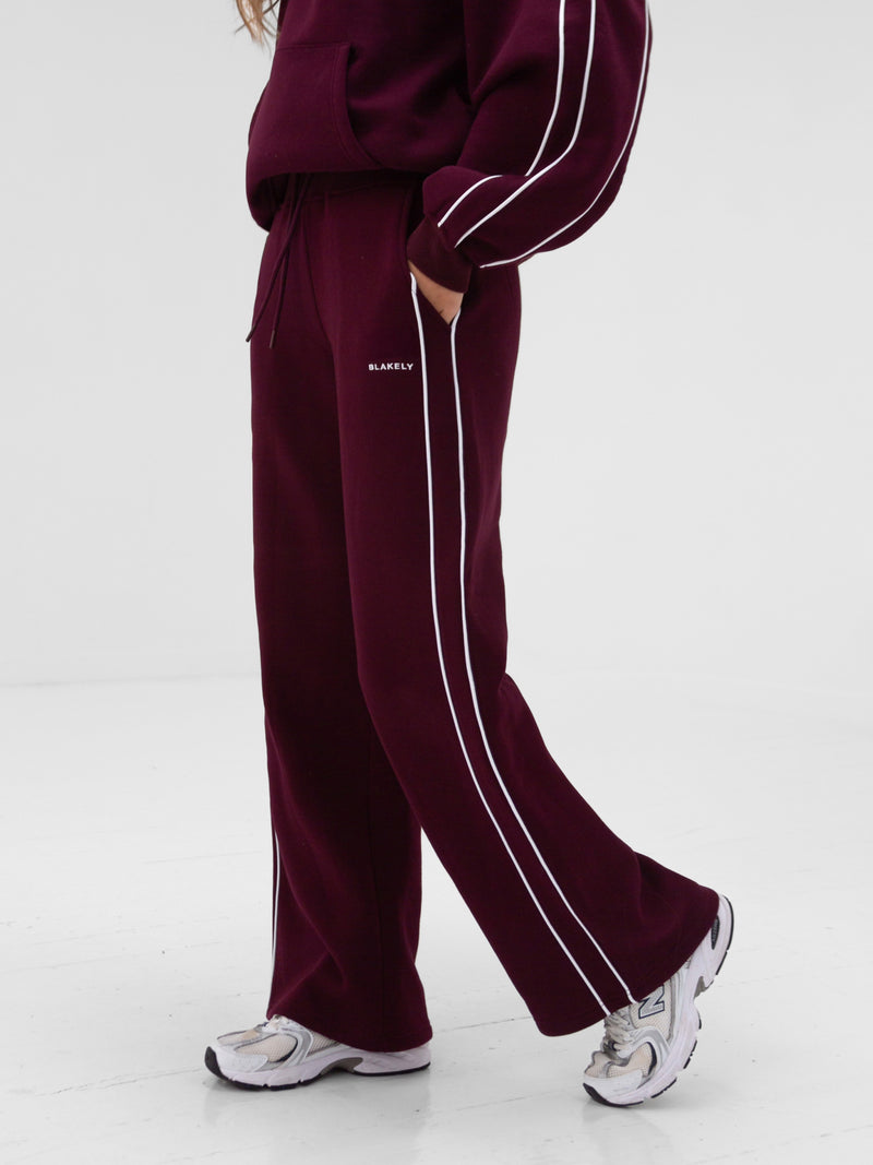 Apex Lifestyle Wide Leg Sweatpants - Dark Cherry