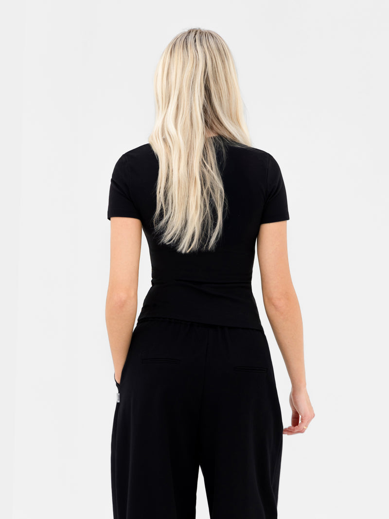 Lucia Baby Tee - Black