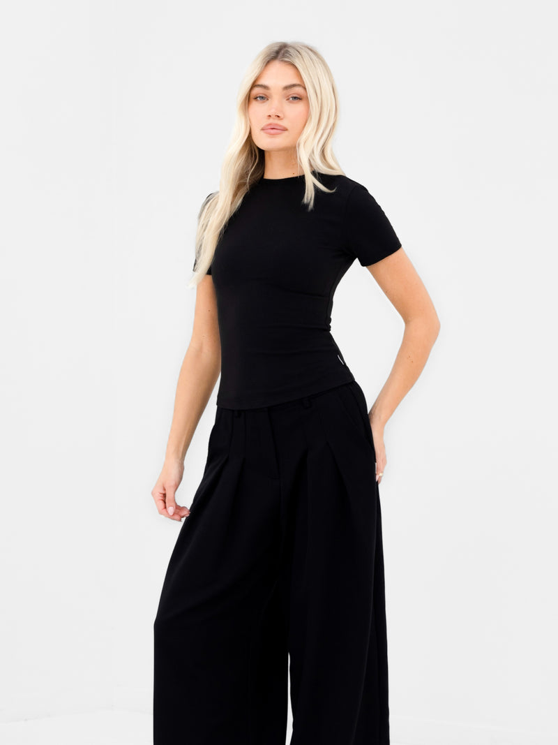 Lucia Baby Tee - Black