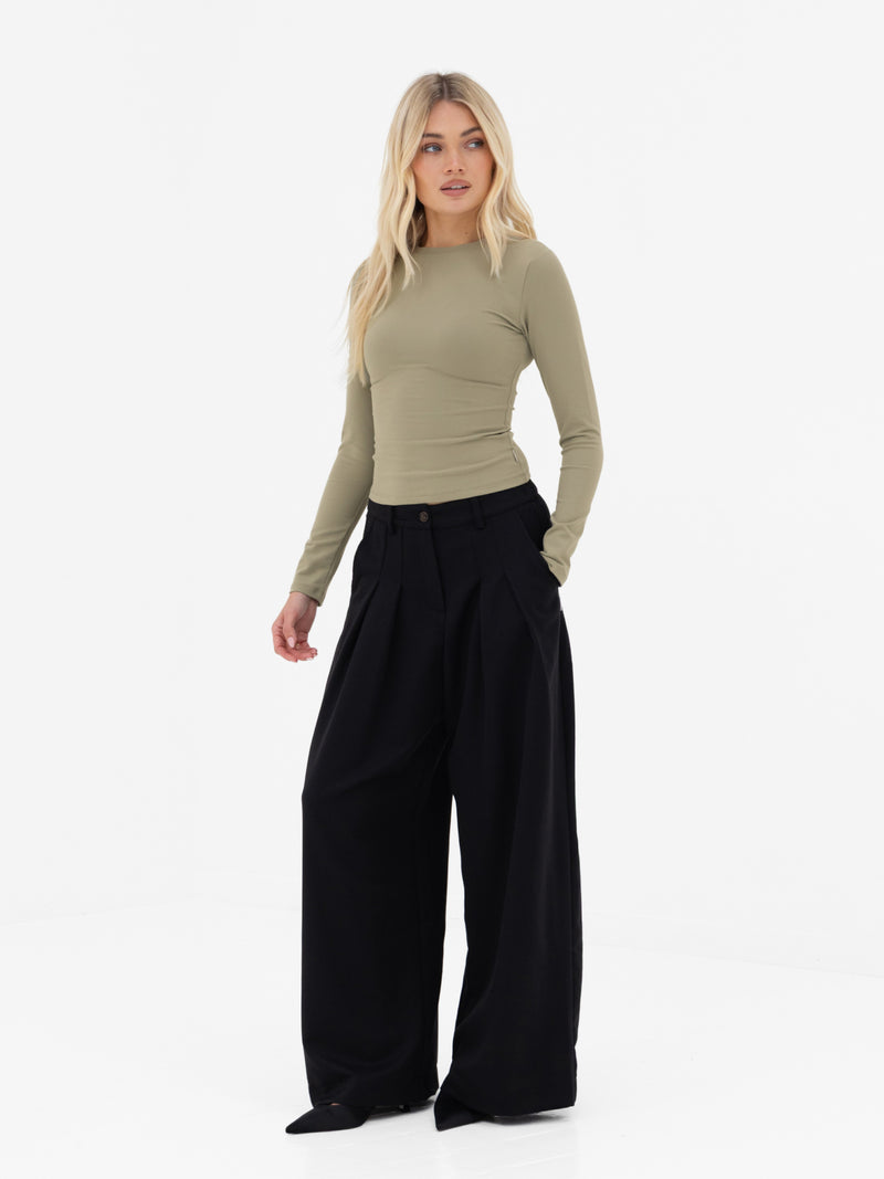 Lucia Long Sleeve Top - Warm Olive