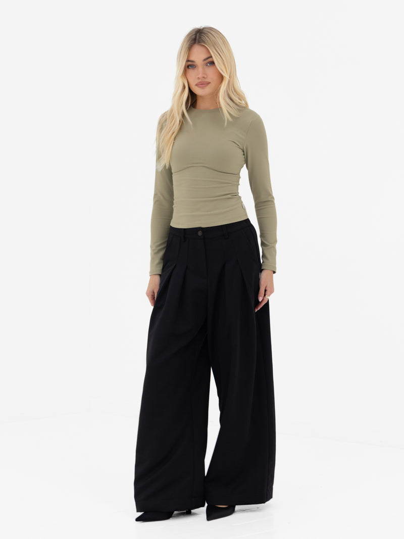 Lucia Long Sleeve Top - Warm Olive