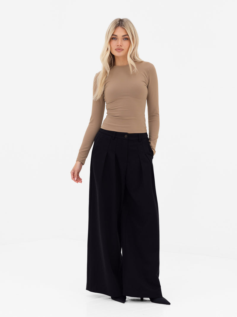 Lucia Long Sleeve Top - Tan