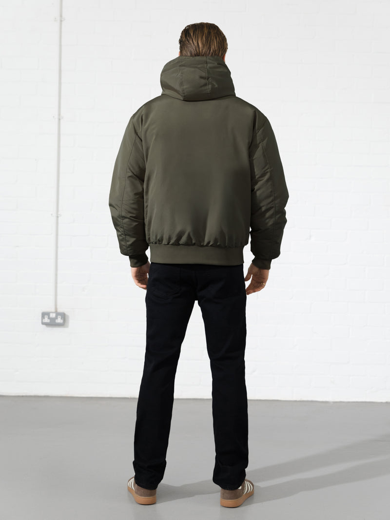 Layton Hooded Jacket - Khaki Green