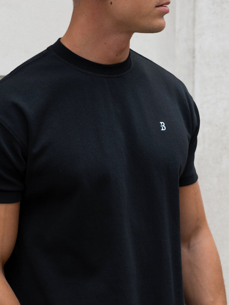 Conrad Relaxed Anchor T-Shirt - Black