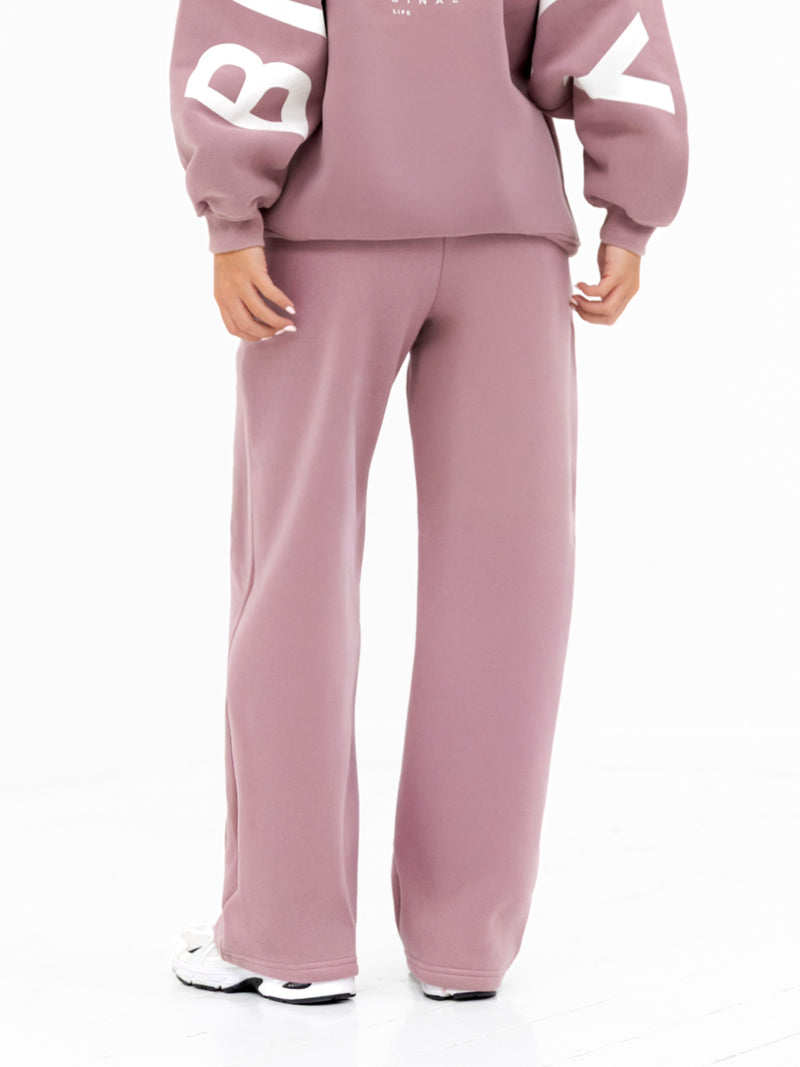 Isabel Wide Leg Sweatpants - Dusty Pink