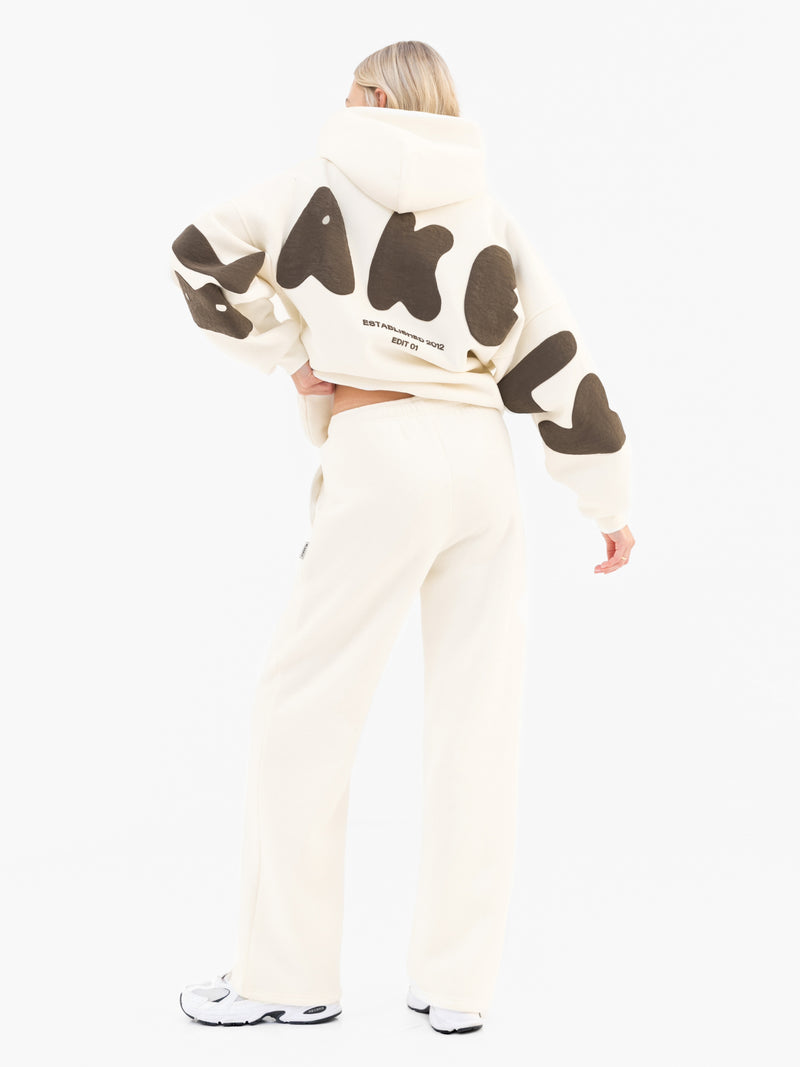 Isabel Wide Leg Sweatpants - Buttermilk