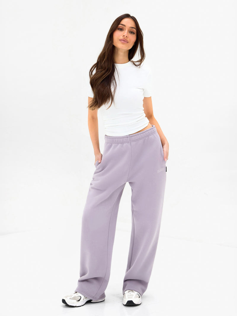 Outline Heritage Wide Leg Sweatpants - Washed Lilac