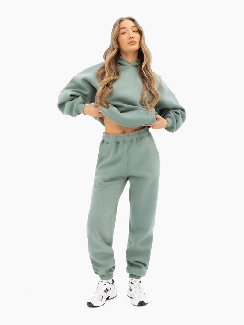Isabel Cuffed Sweatpants - Sage Green