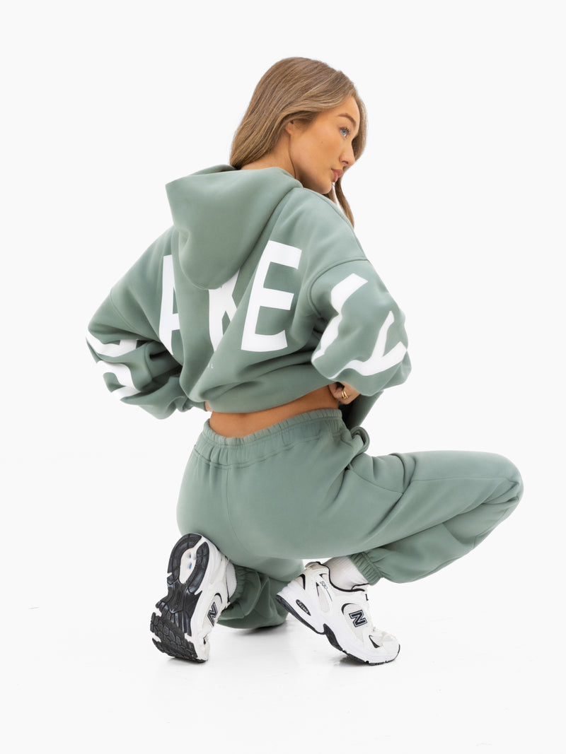 Isabel Cuffed Sweatpants - Sage Green