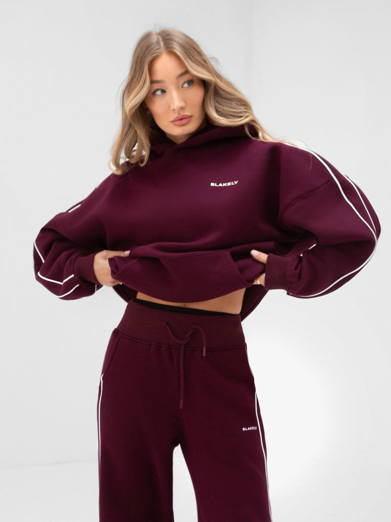 Apex Lifestyle Wide Leg Sweatpants - Dark Cherry