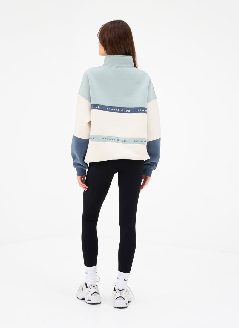 Alpine 1/4 Zip Sweater- Mineral Blue