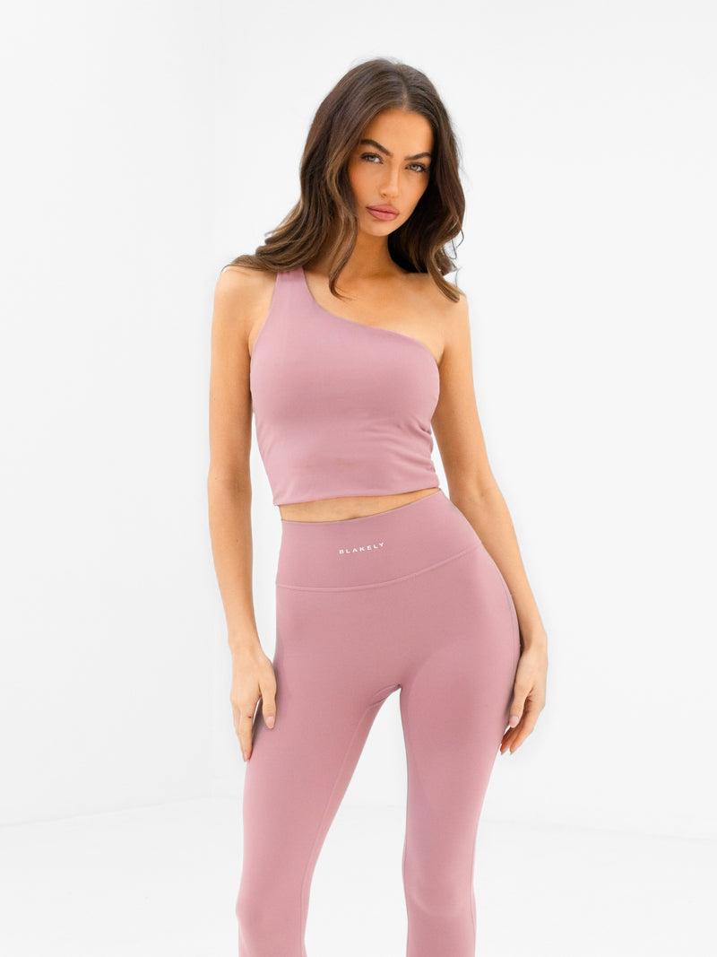 SculptForm One Shoulder Vest - Dusty Pink