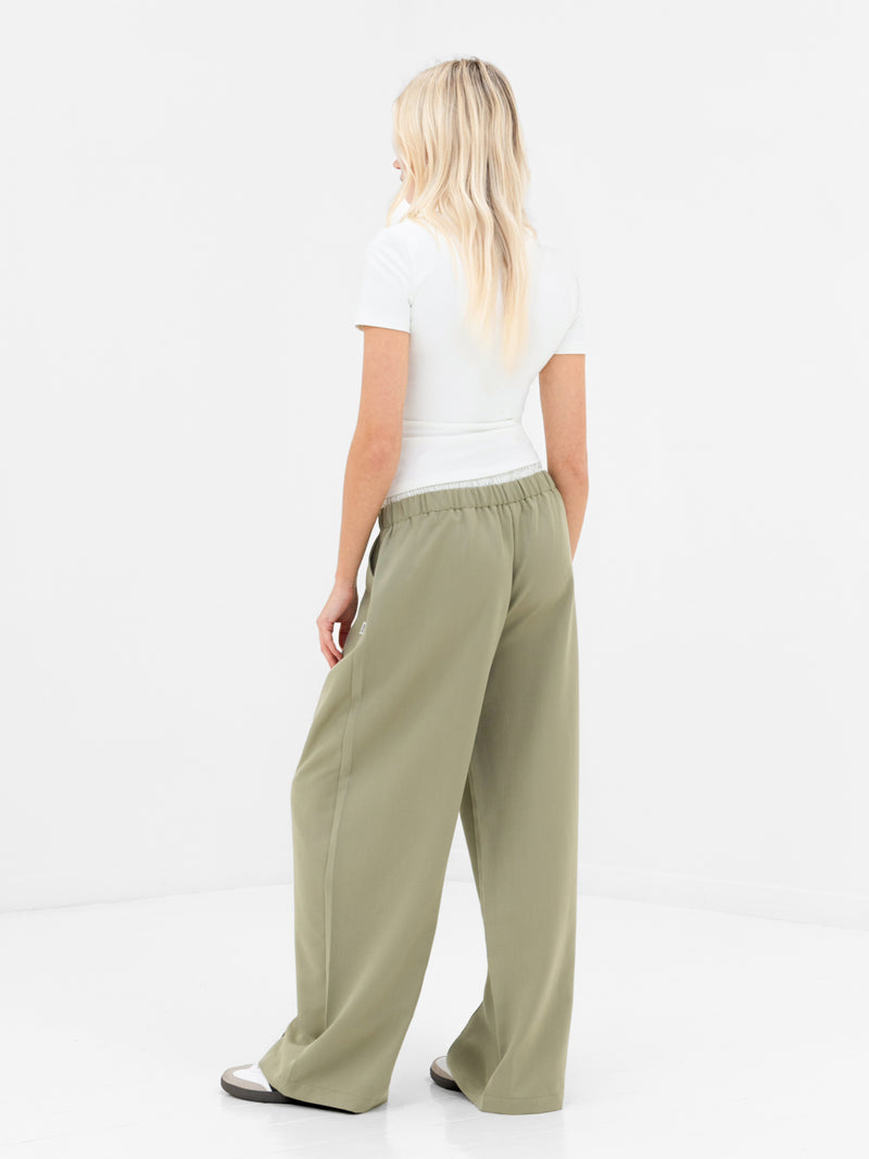 Eden Elasticated Trousers - Warm Olive
