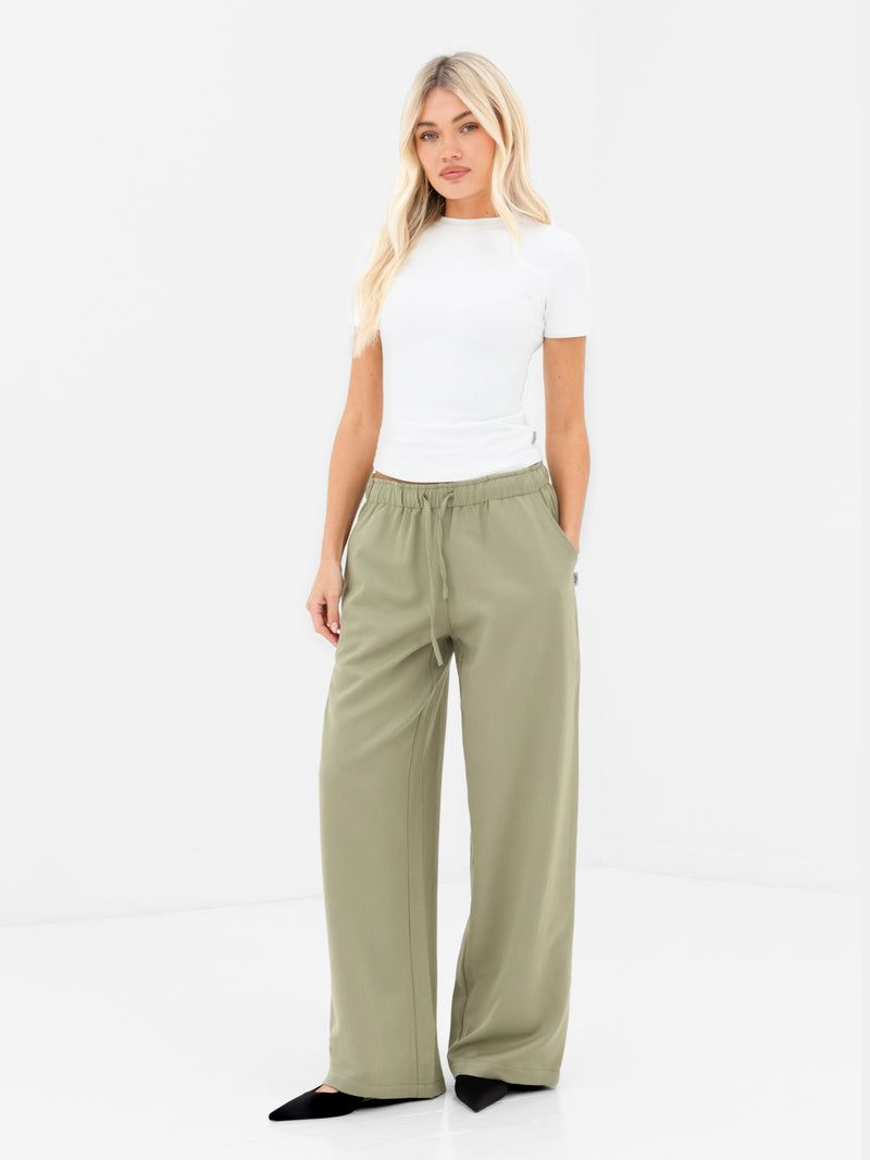 Eden Elasticated Trousers - Warm Olive