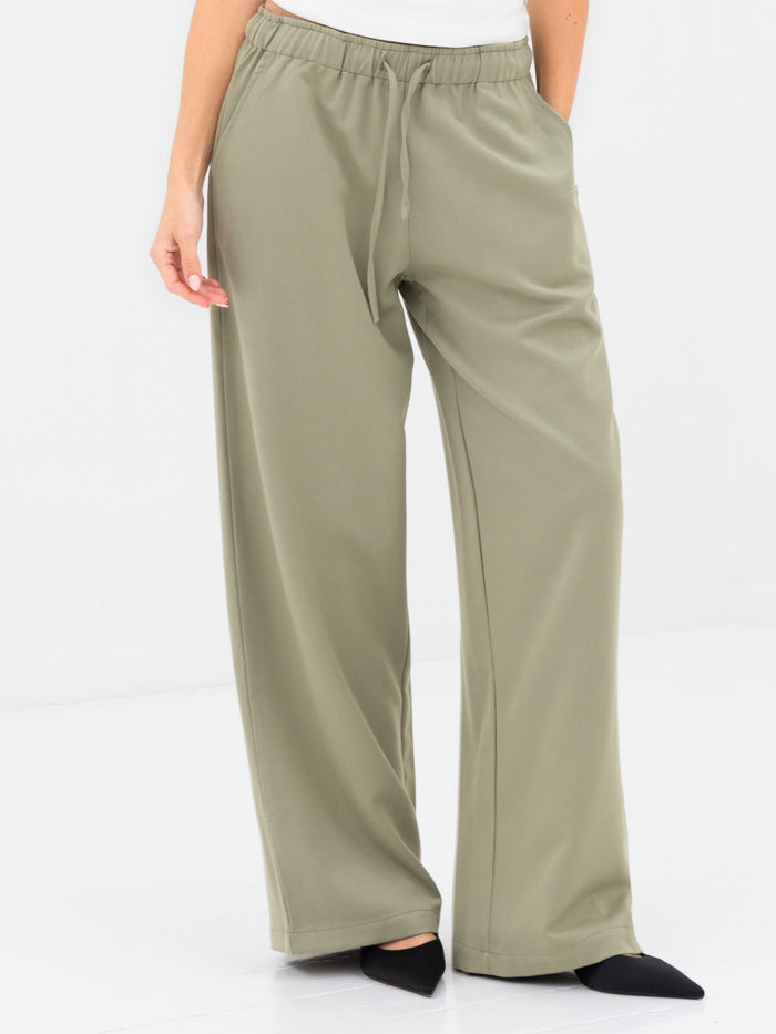 Eden Elasticated Trousers - Warm Olive