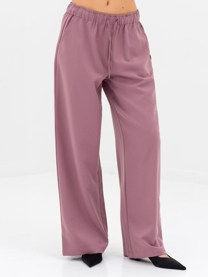 Eden Elasticated Trousers - Dusty Rose