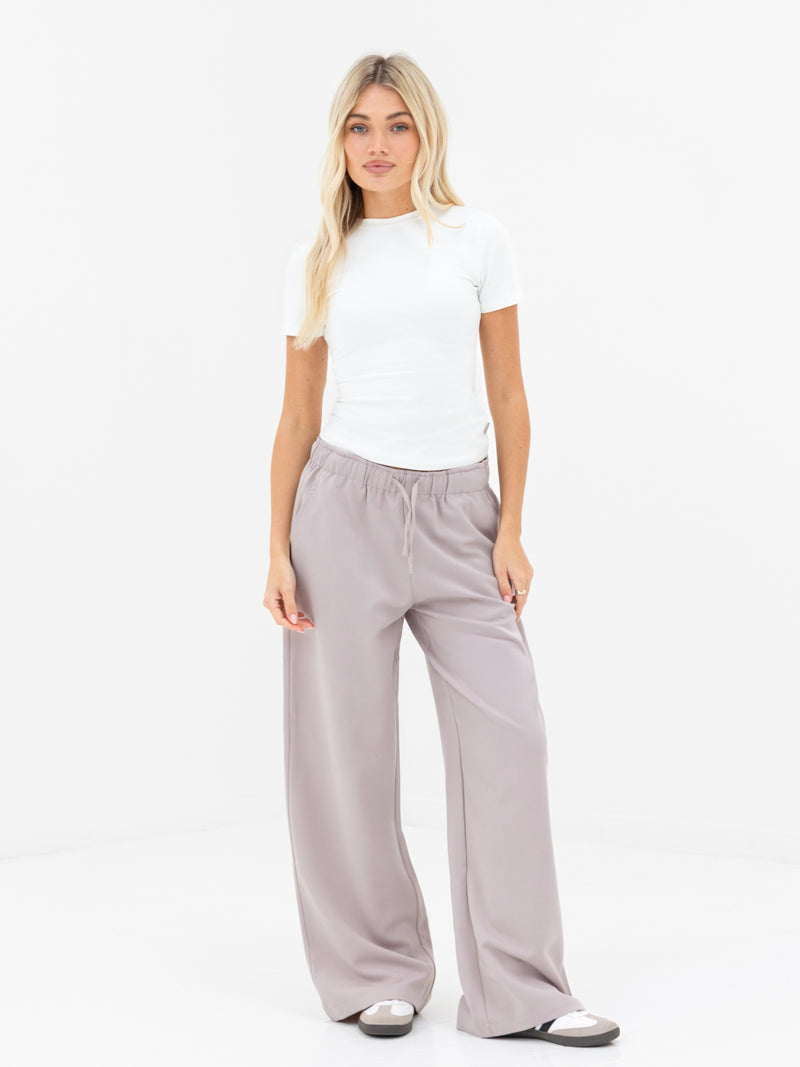 Eden Elasticated Trousers - Pebble