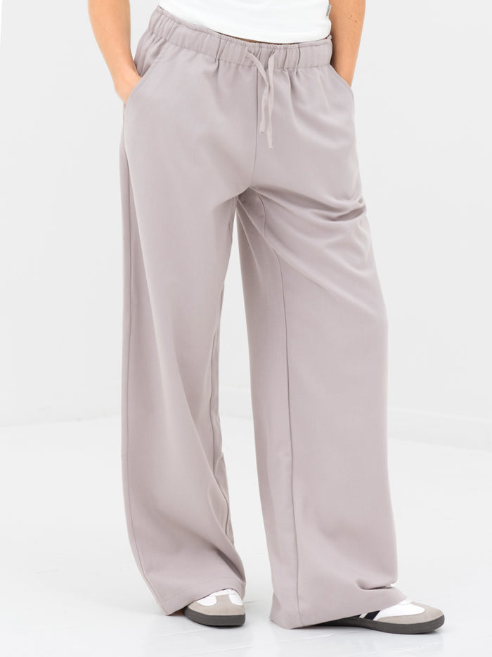 Eden Elasticated Trousers - Pebble