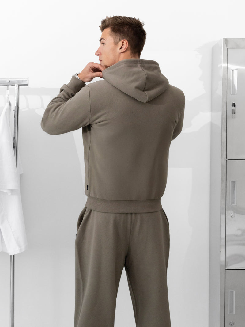 Heritage Zip Up Hoodie - Safari Green
