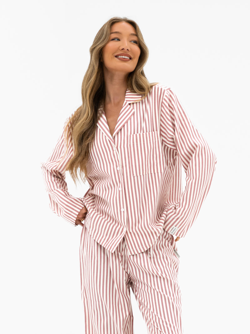 Suki Stripe Shirt - Red Stripe