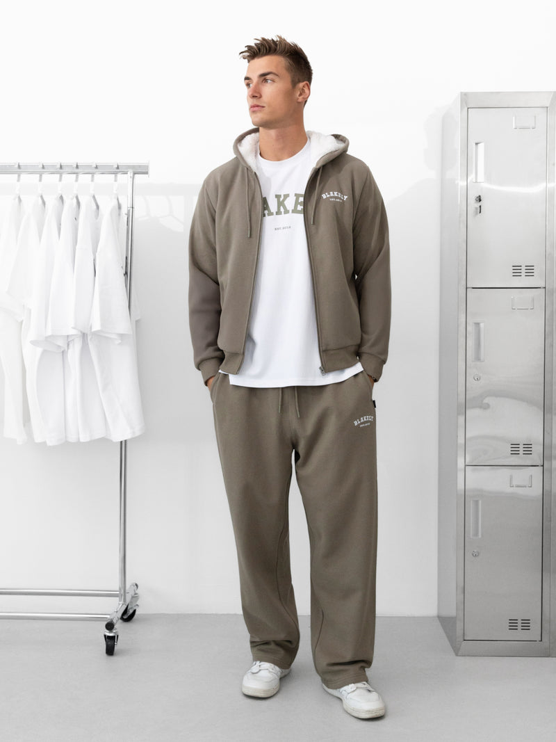 Heritage Zip Up Hoodie - Safari Green