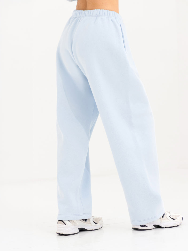 Alexis Wide Leg Sweatpants - Powder Blue